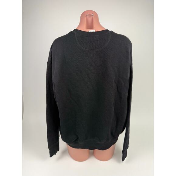 Victoria's Secret PINK Sundays are the Best Day Crew Neck Black Sweatshirt Sz L - Picture 4 of 8